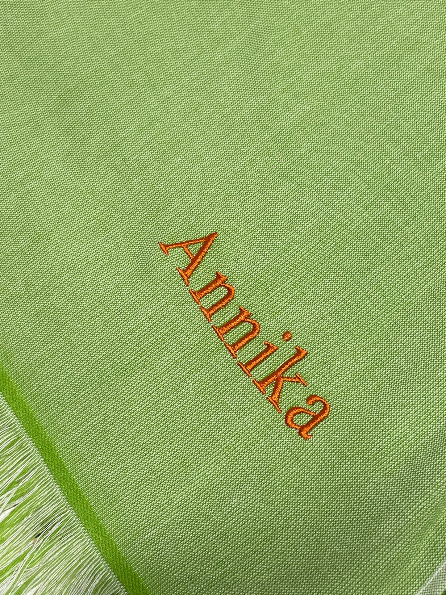 Copie de Fouta Gray Stripe en lin Brodline