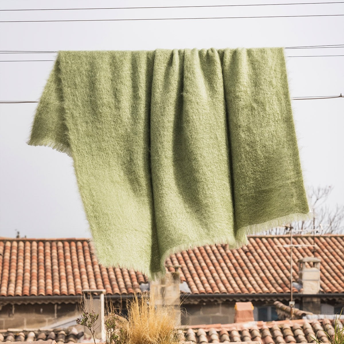 Plaid en Mohair Brodline
